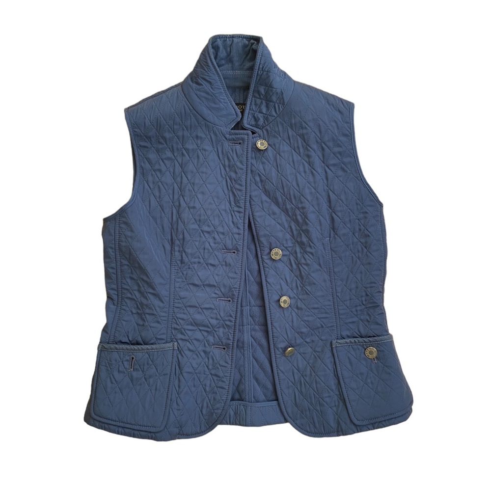 Talbots Quilted Women’s Blue Vest Size Petite